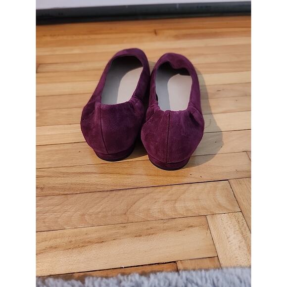 Eileen Fisher Vero Cuoio Ballet Flats Women’s Sz 7 Burgundy leather Shoe - Picture 4 of 7